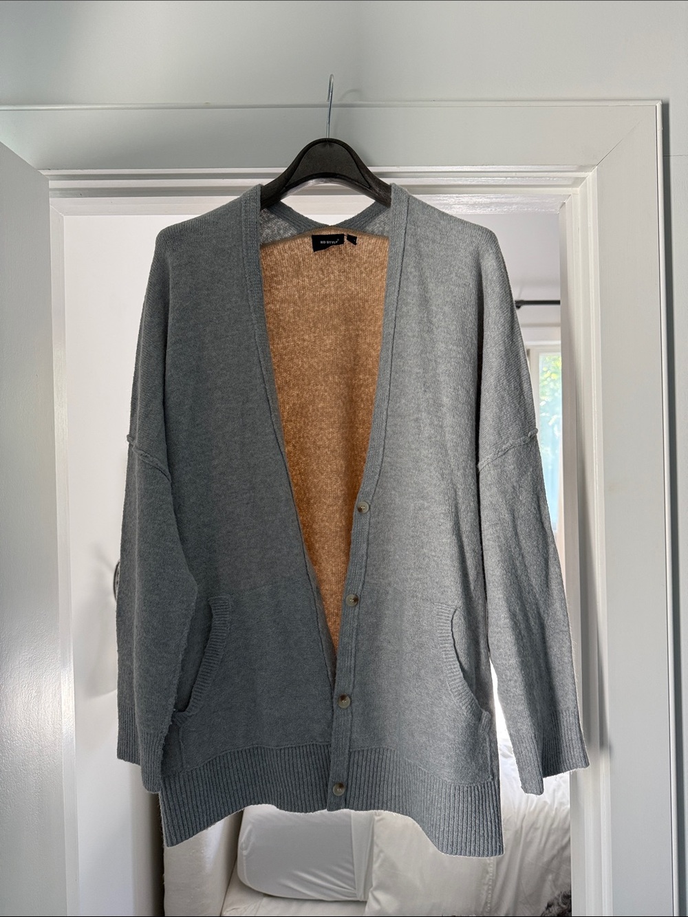 RD Style Two Toned Gray/Tan Cardigan